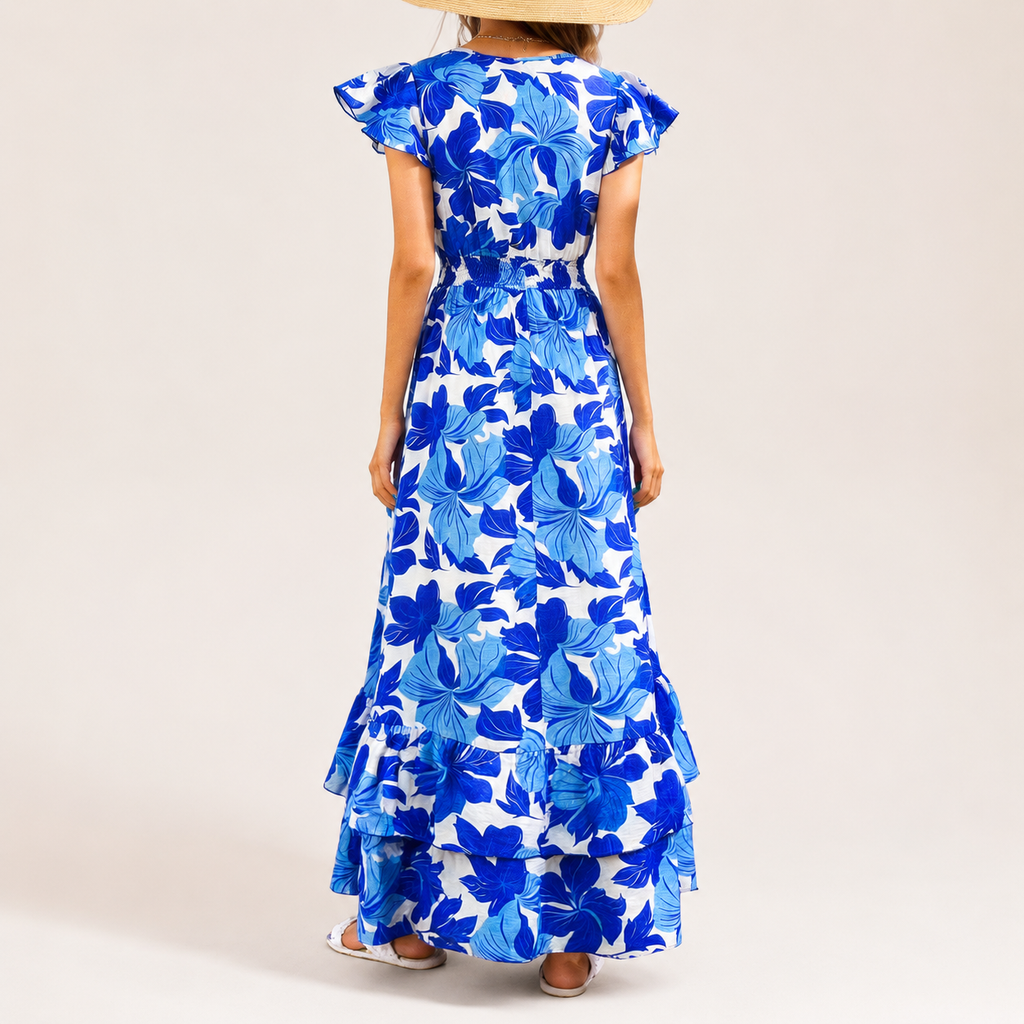 Marry Maxi Dress with Flutter Sleeves