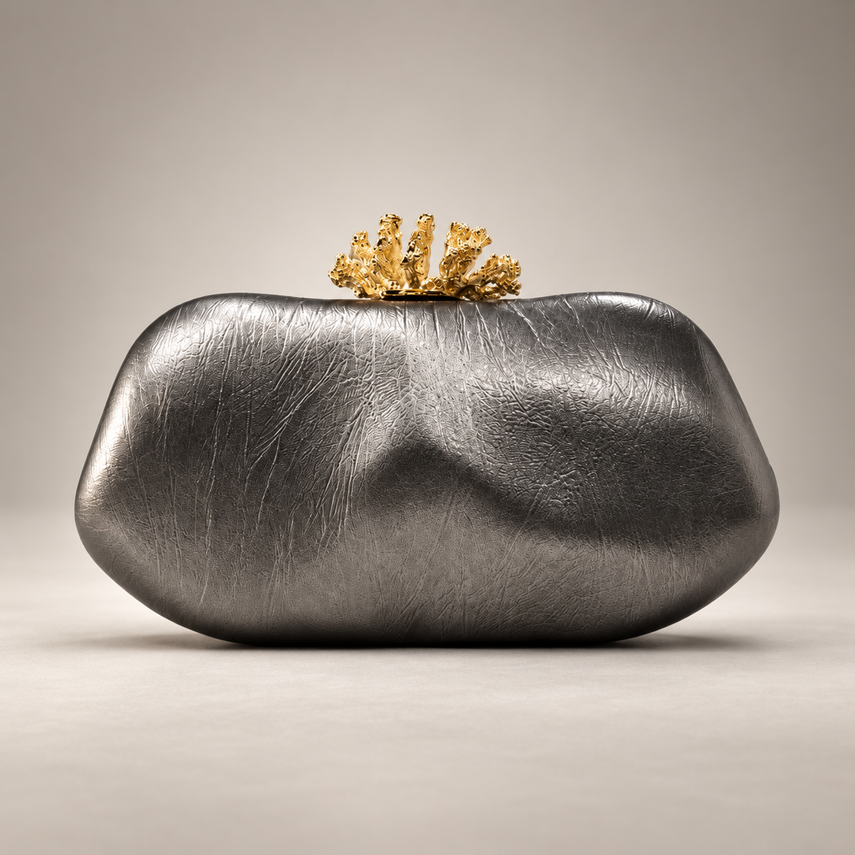 Valentina Italian Coral Clasp Evening Clutch Bag
