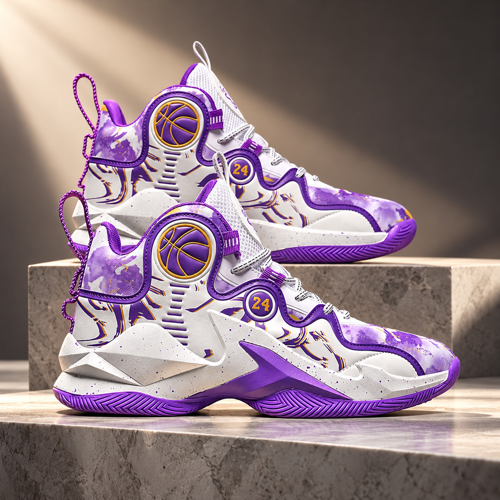 Avery High-Top Basketball-Inspired Sneakers – Sculpted Sole & Graphic Detail