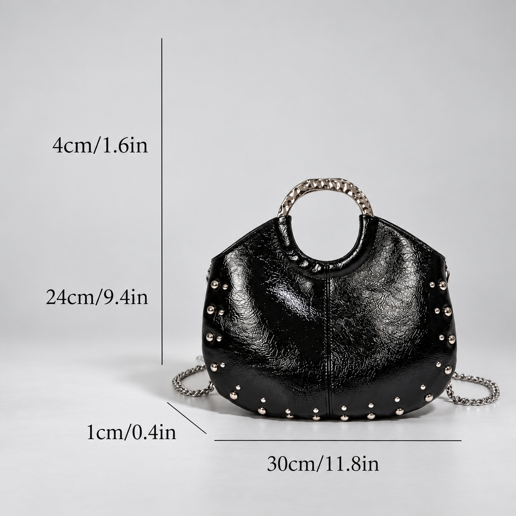 Margot Studded Shoulder Bag with Chain Strap