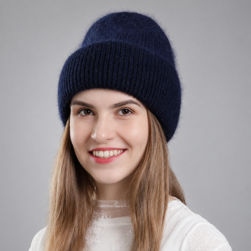Harper Women’s Fuzzy Ribbed Knit Beanie – Soft Cuffed Winter Hat