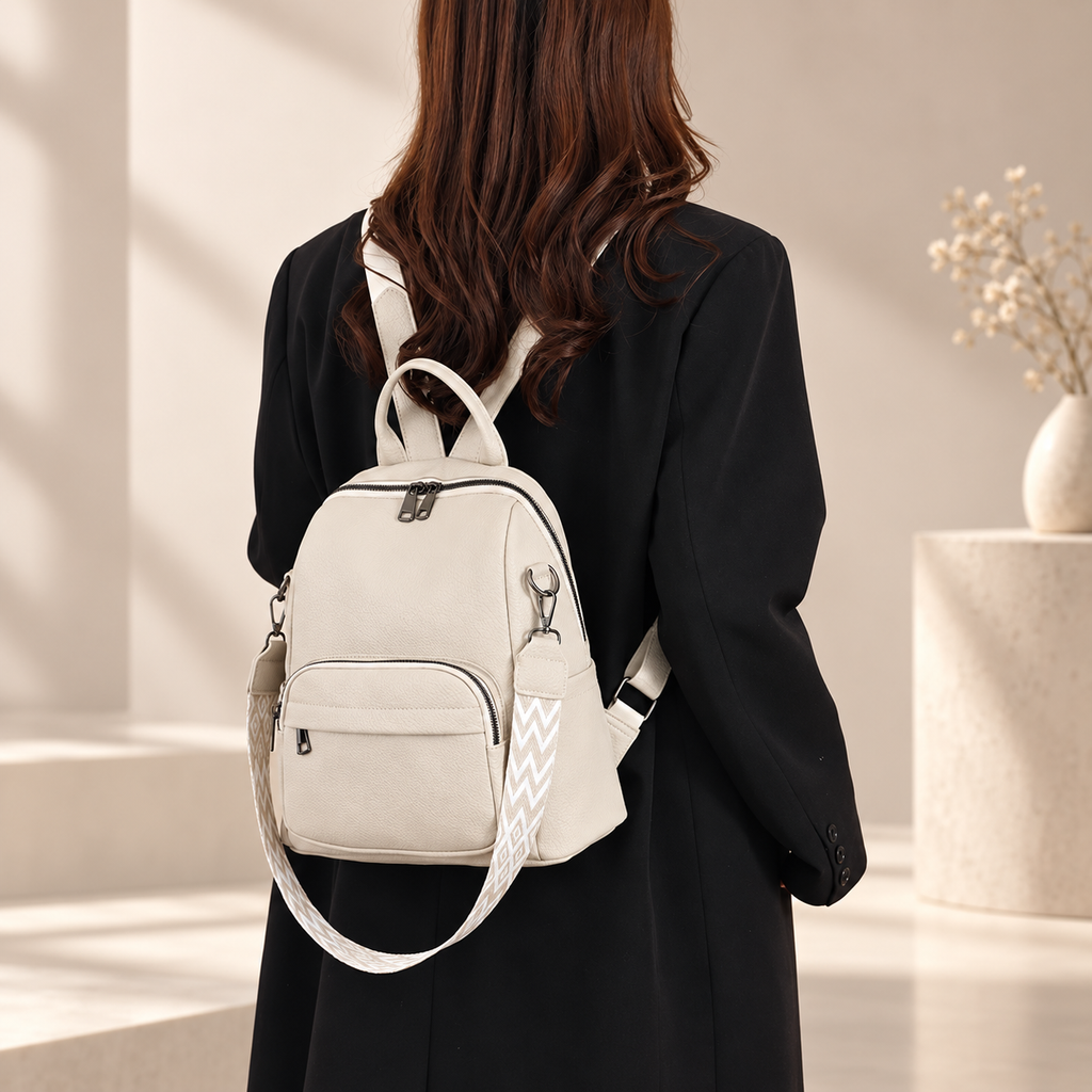 Rosalie Women’s Convertible Backpack Purse – Pebbled Crossbody Shoulder Bag