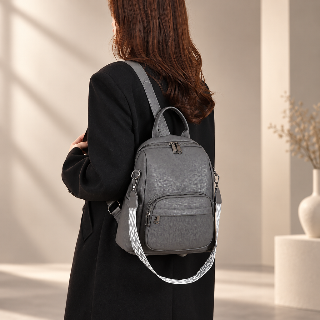 Rosalie Women’s Convertible Backpack Purse – Pebbled Crossbody Shoulder Bag