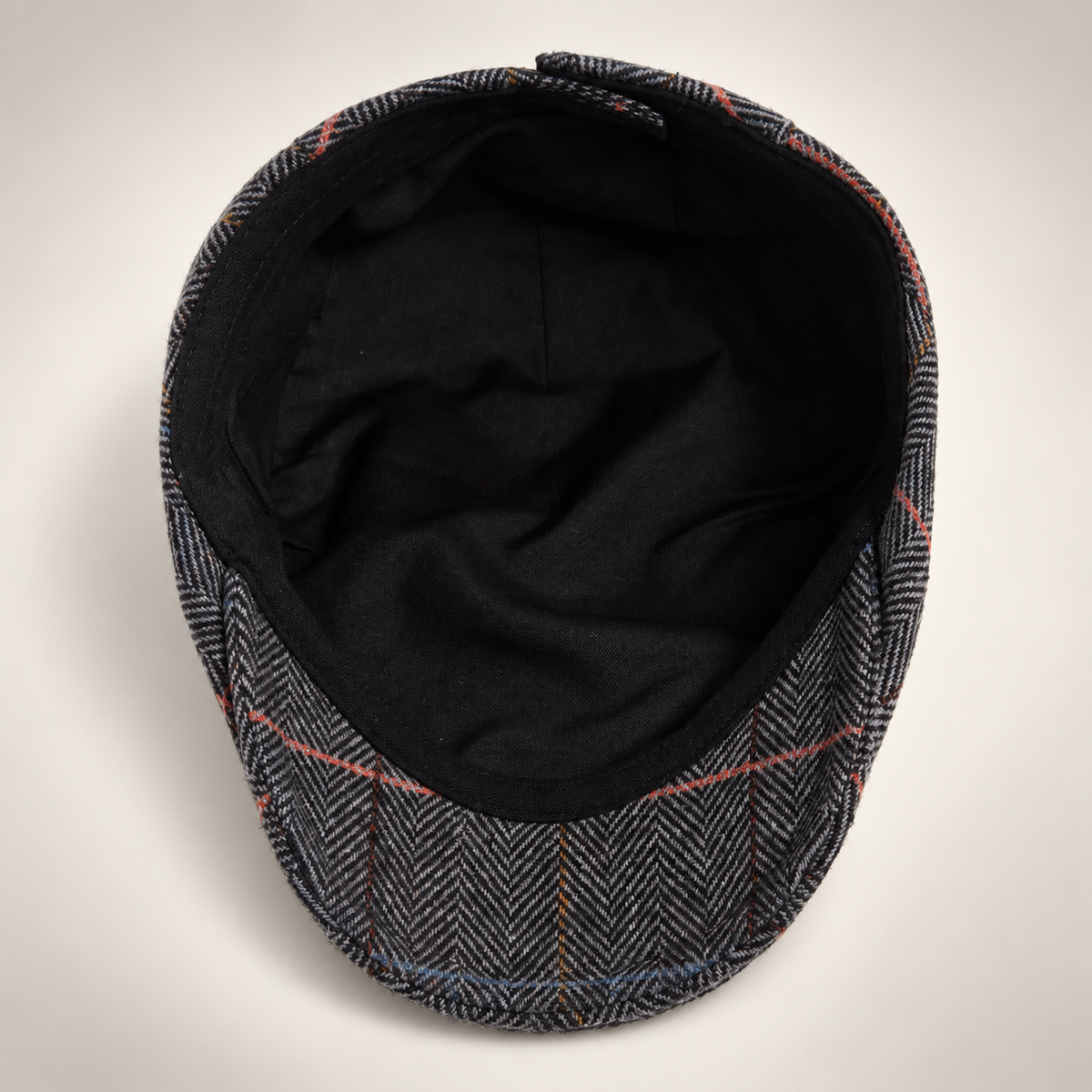 Callum Men’s Herringbone Plaid Flat Cap – Classic Check Driving Hat