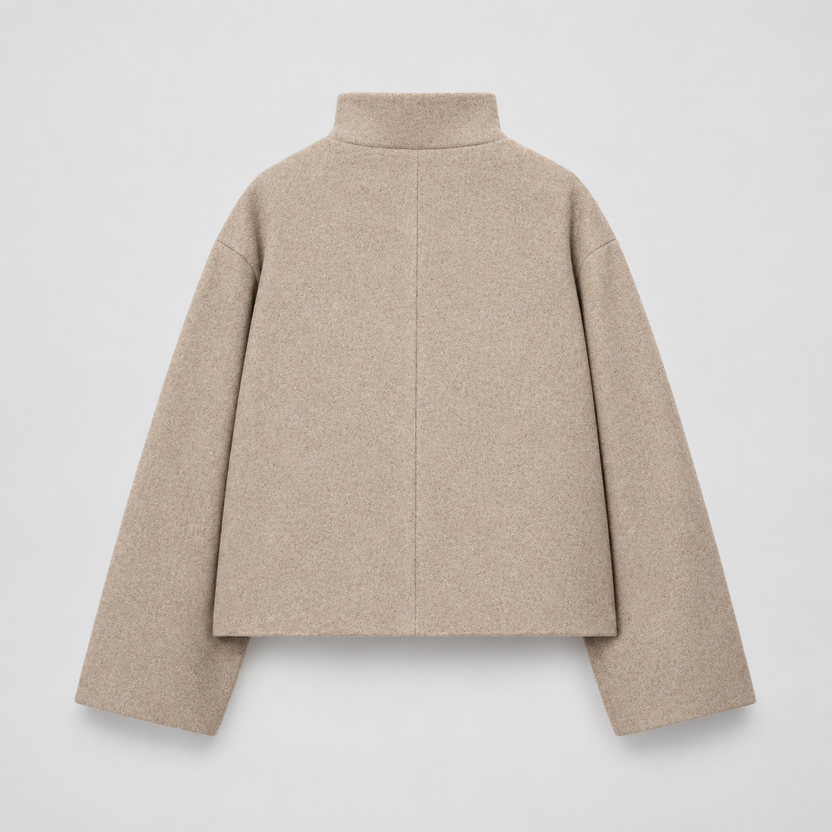 Isla Women’s Cropped Jacket with Asymmetrical Stand Collar