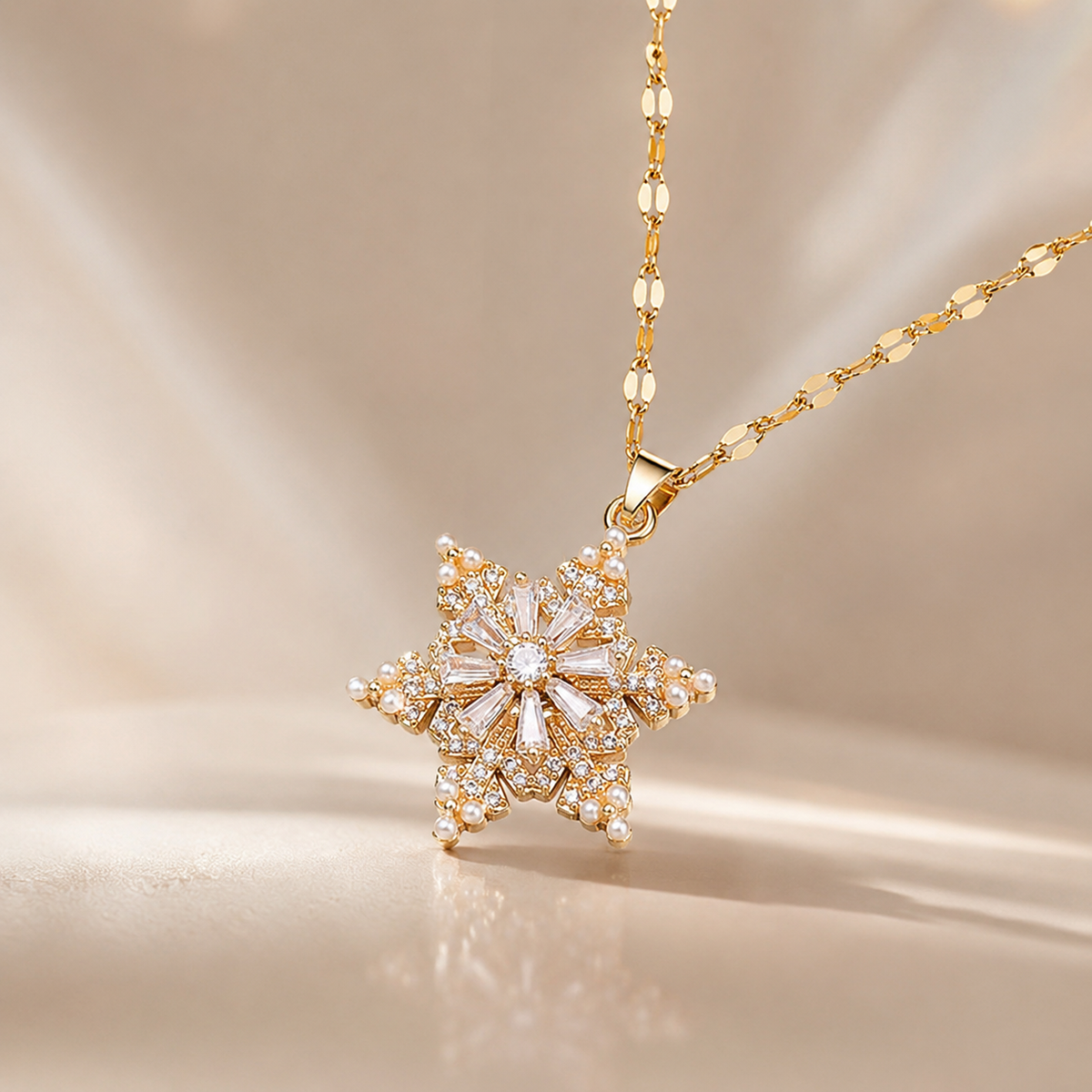 Vivienne Crystal Snowflake Pendant Necklace
