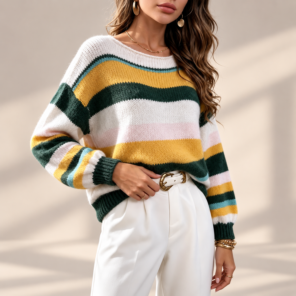 Gianna Striped Knit Sweater
