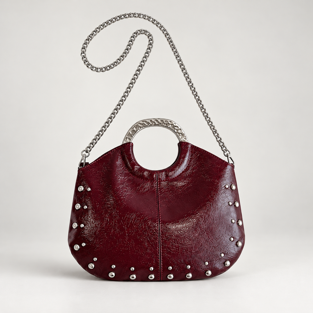 Margot Studded Shoulder Bag with Chain Strap