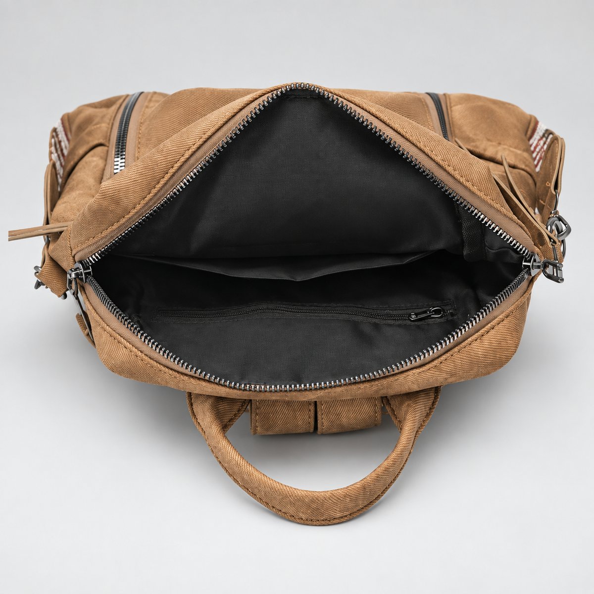 Florence Women’s Convertible Backpack Purse – Washed Multi-Pocket Crossbody Travel Bag