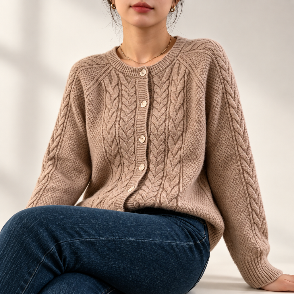 Sienna Cable Knit Button Cardigan