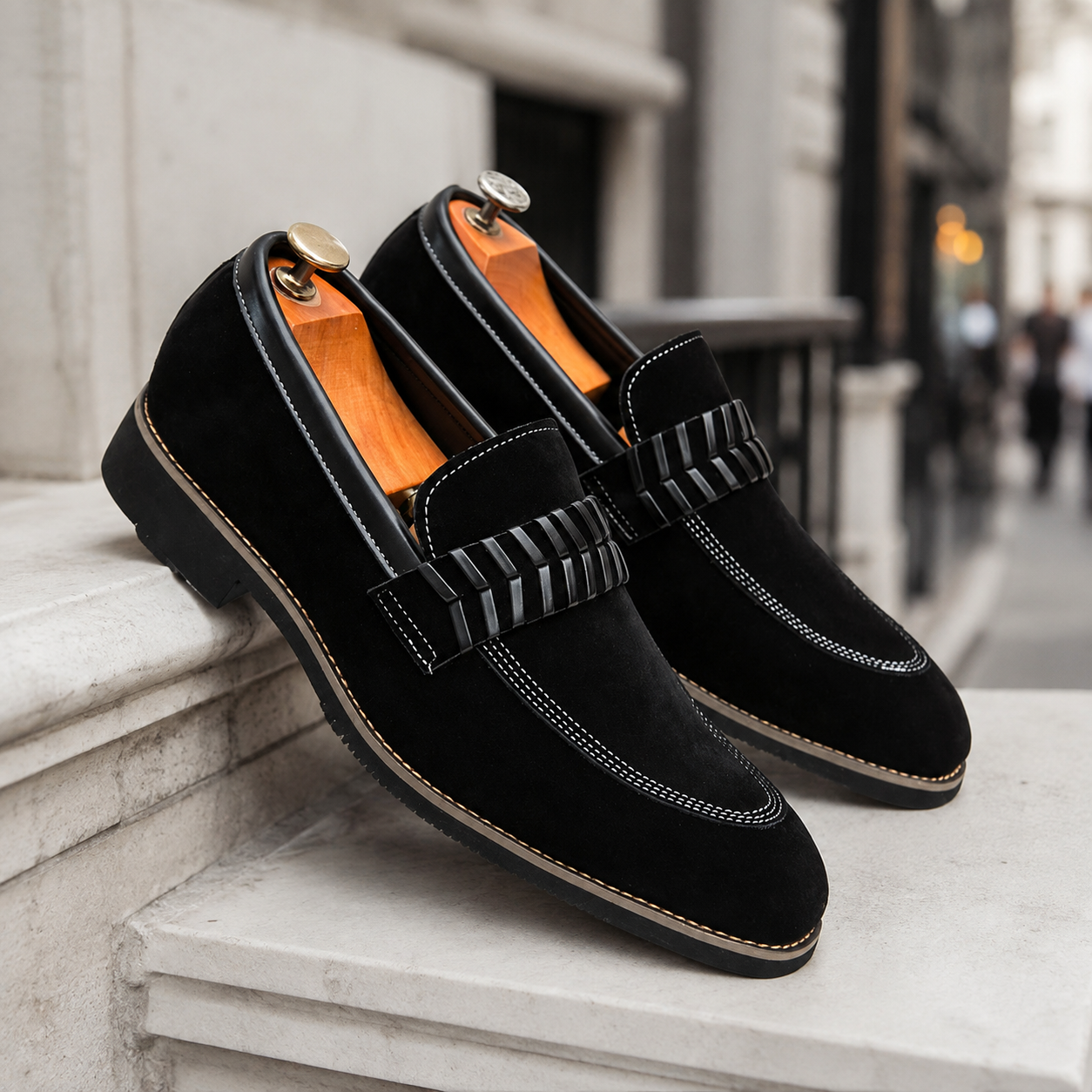 Dante Men's Textured Slip-On Loafers