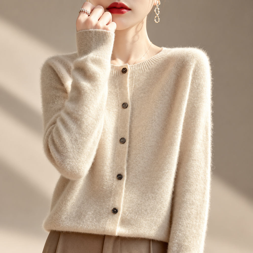 Elodie Soft Knit Button-Front Cardigan