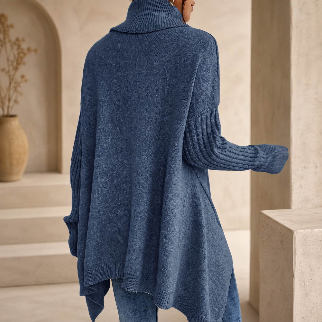 Isabella Women’s Oversized Turtleneck Sweater