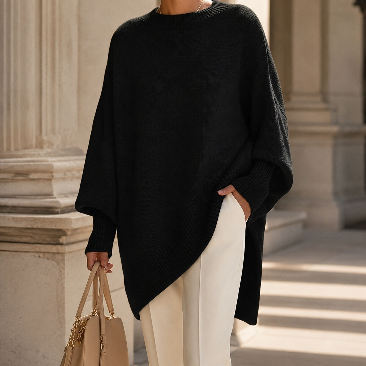 Camille Women's Oversized Knit Pullover Sweater