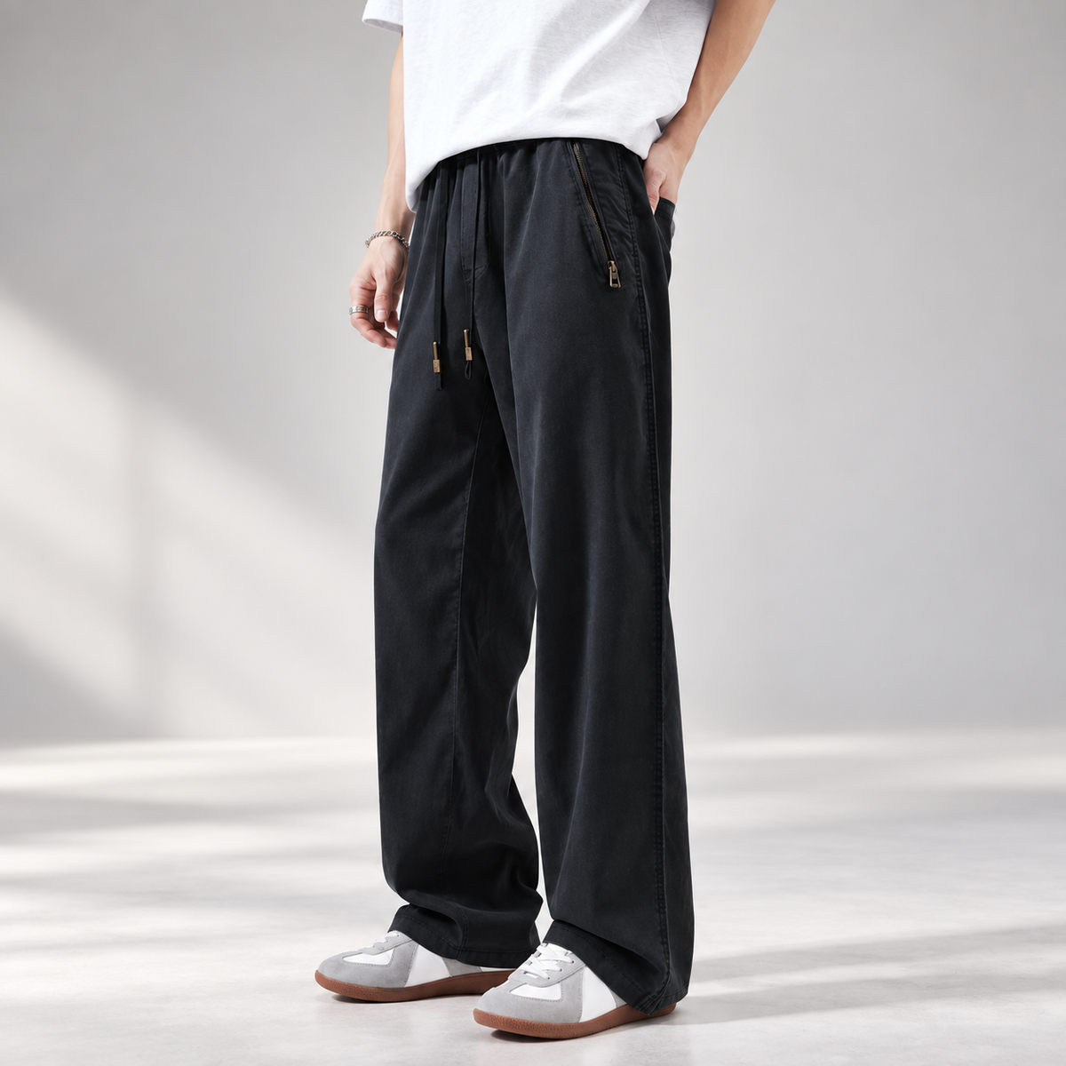 Matteo Men’s Lightweight Summer Wide-Leg Pants