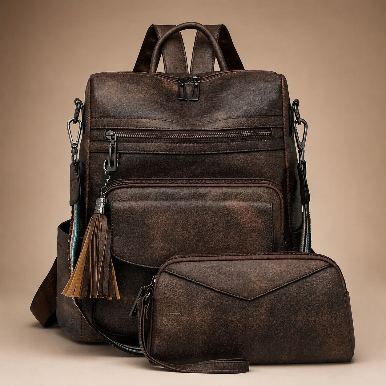 Gianna Women’s Convertible Backpack Purse Set