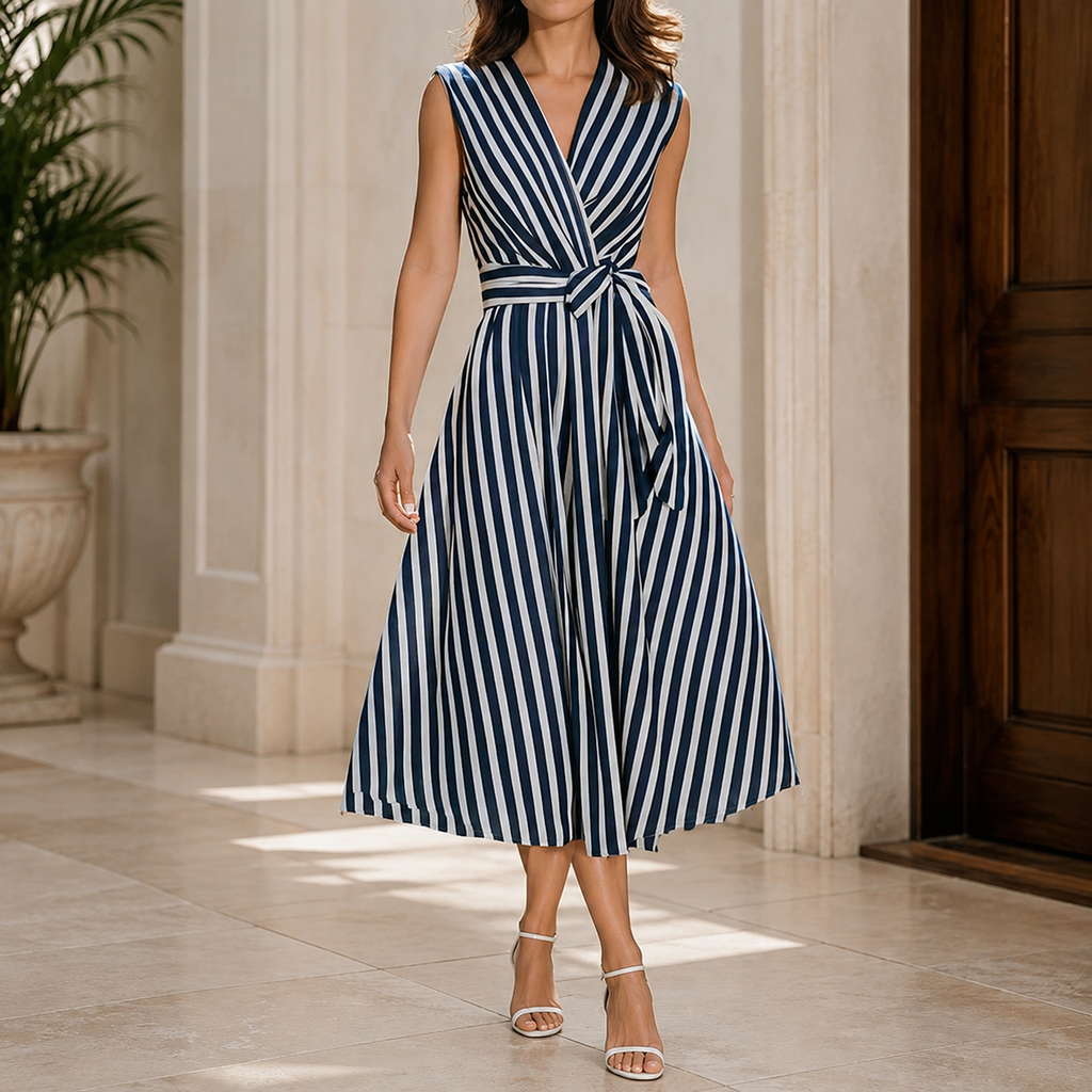 Aurelia Women's Striped Long Dress