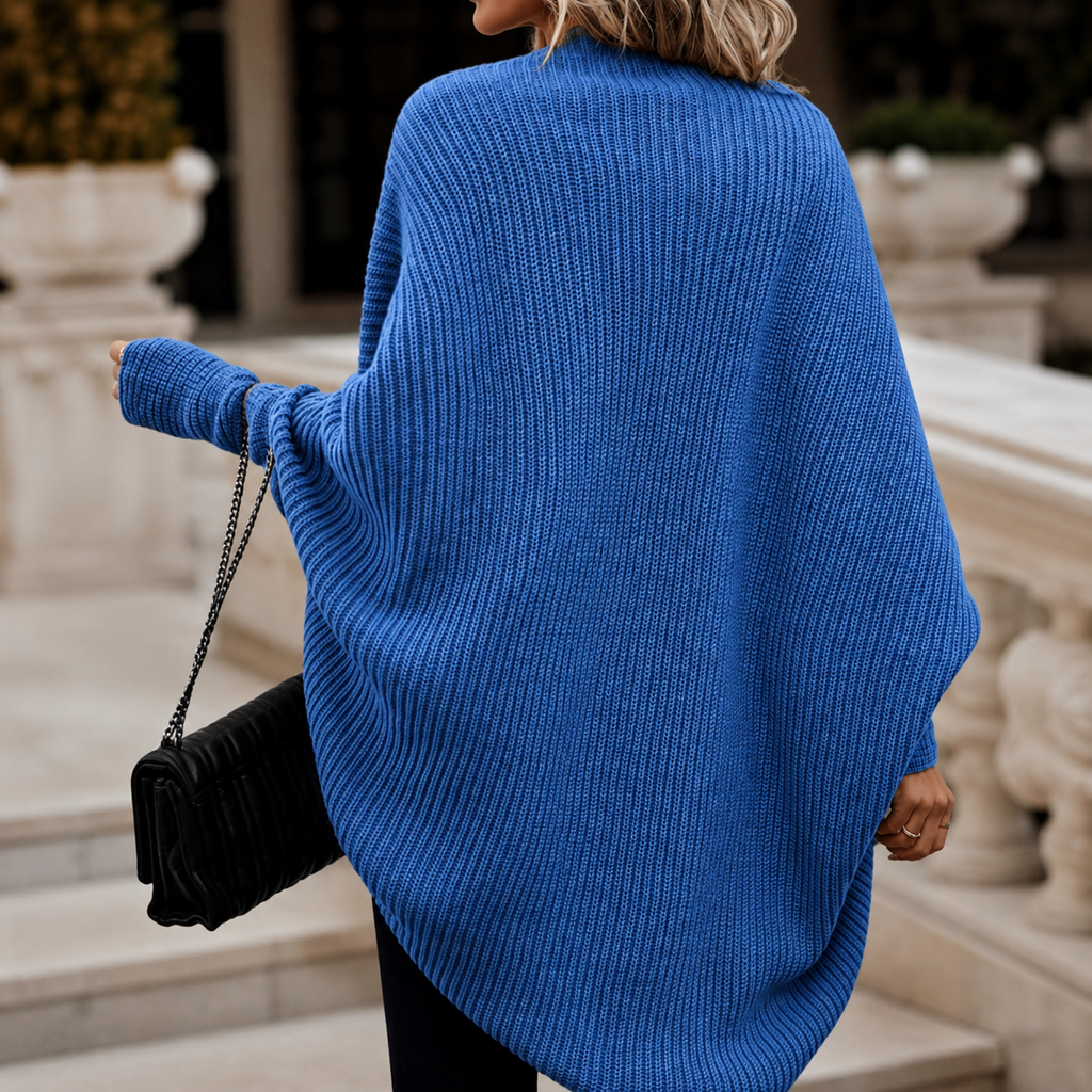 Gianna Open-Front Ribbed Knit Cocoon Cardigan