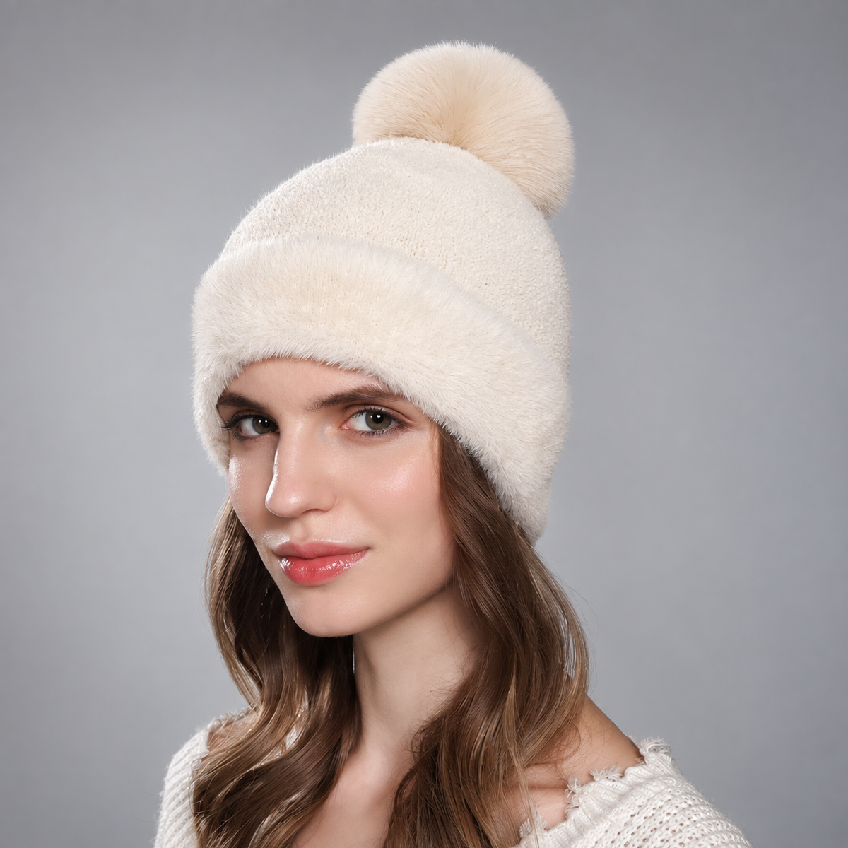 Margot Women’s Plush Pom-Pom Beanie