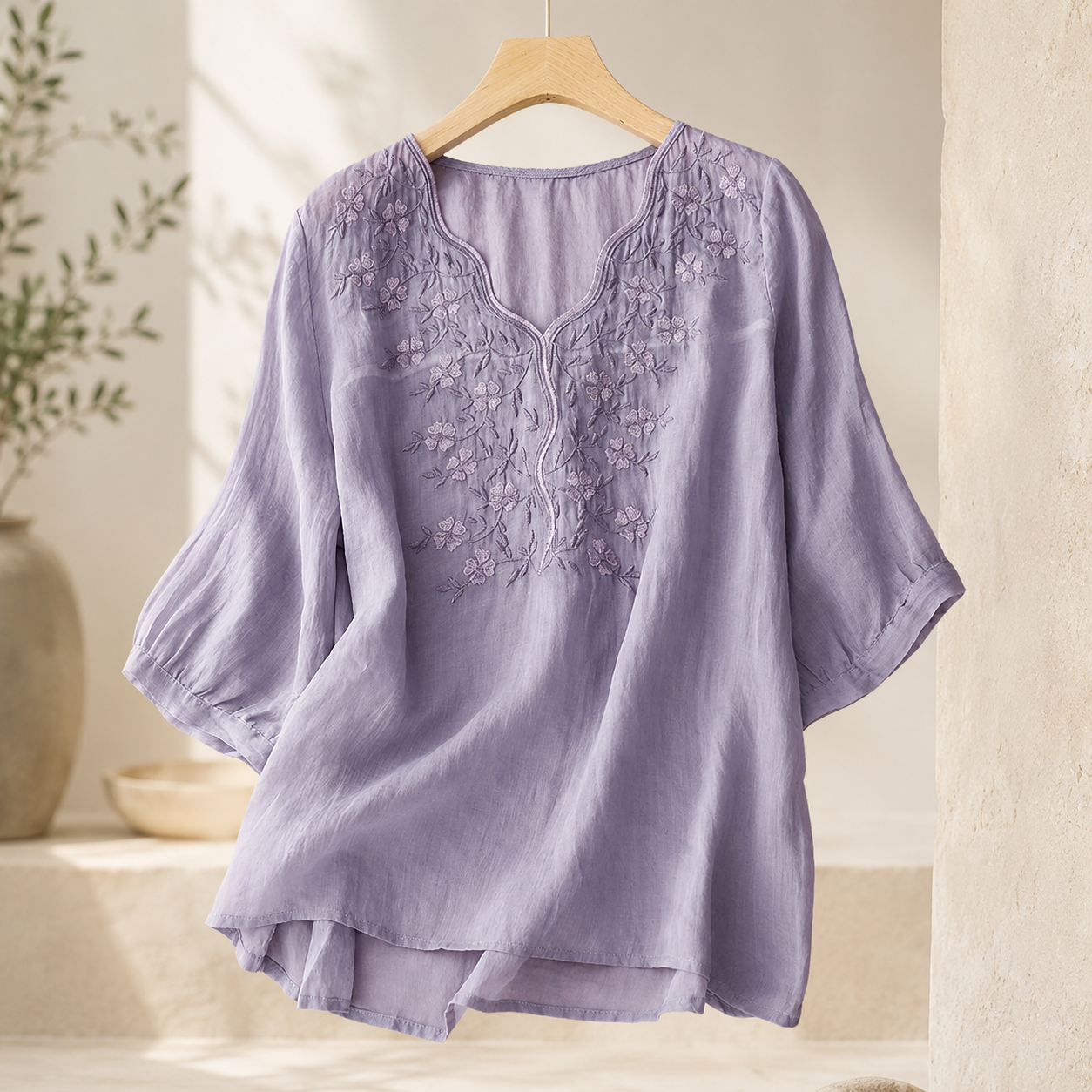 Elodie Floral Embroidered Blouse for Women