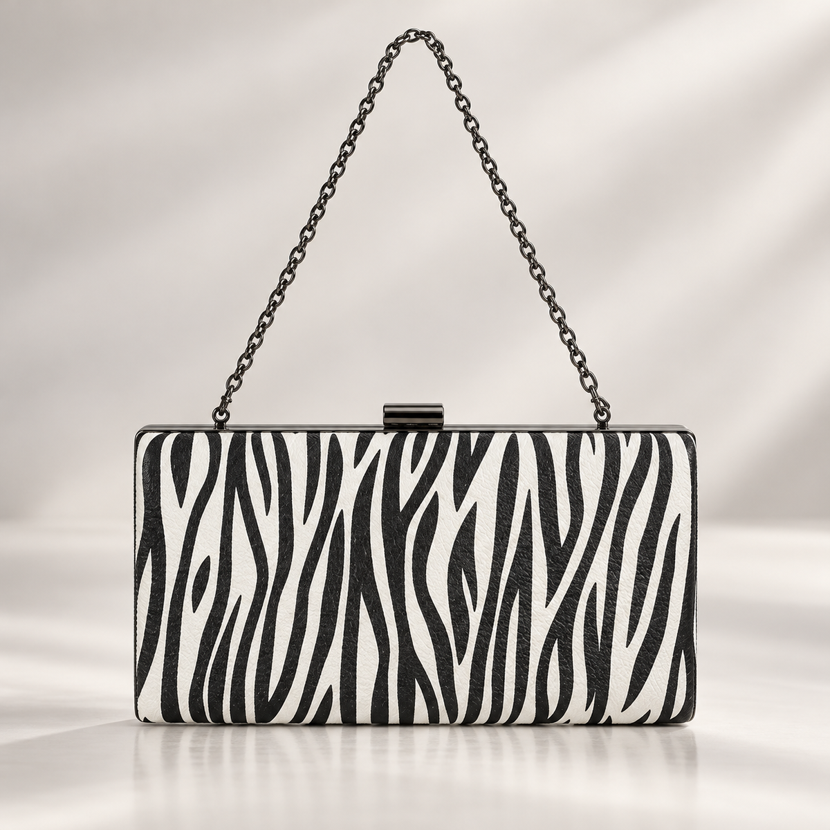 Bianca Zebra Print Clutch Bag