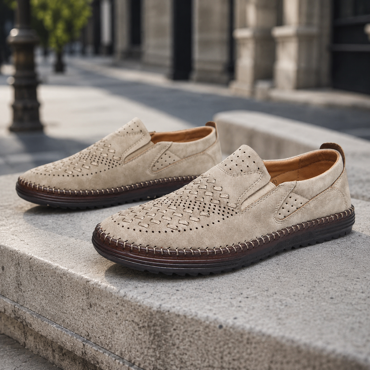 Vincent Men's Woven Slip-On Loafers
