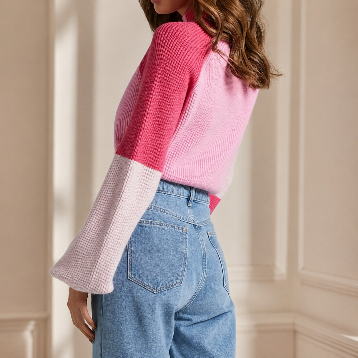 Vivienne Women’s Ribbed Colorblock Sweater