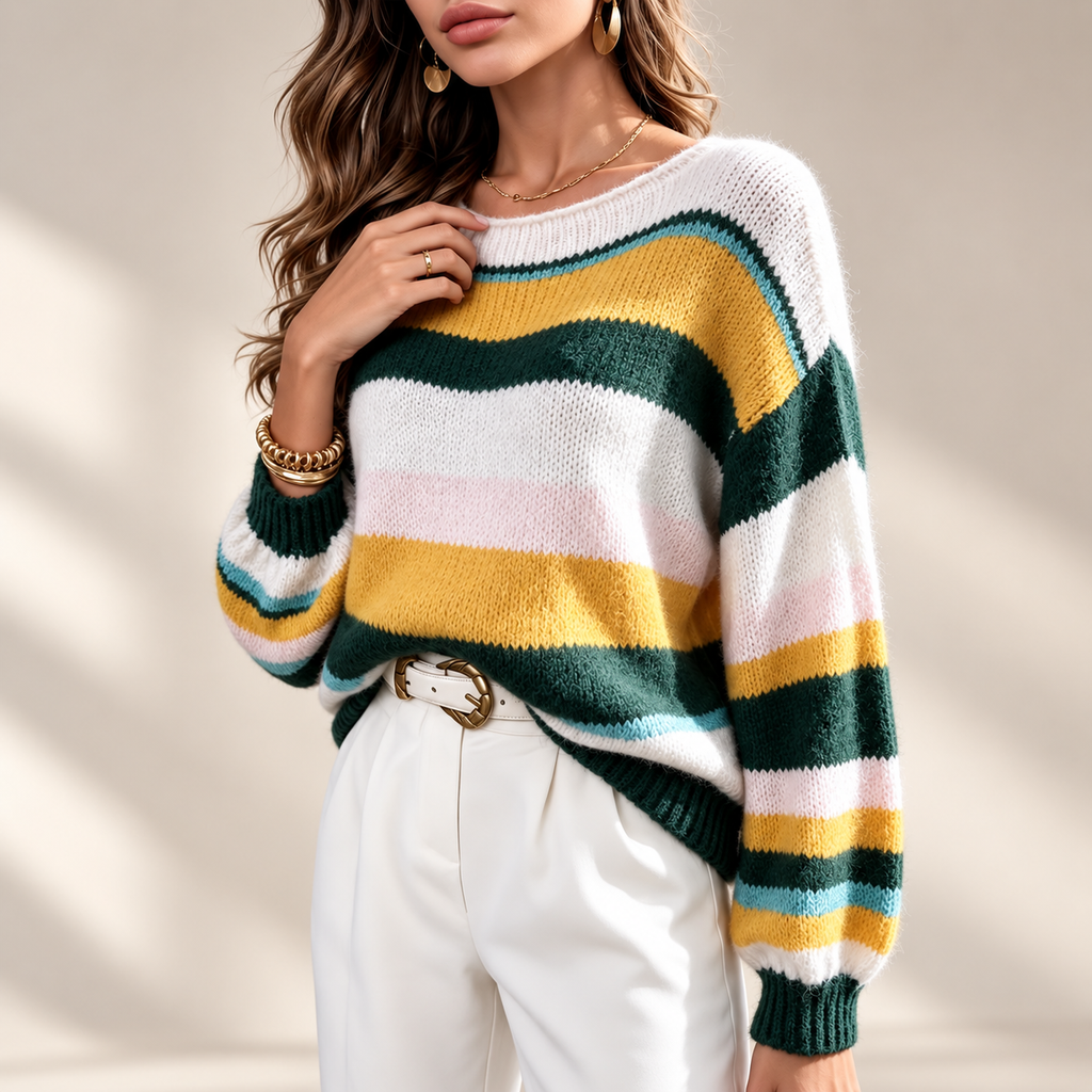 Gianna Striped Knit Sweater
