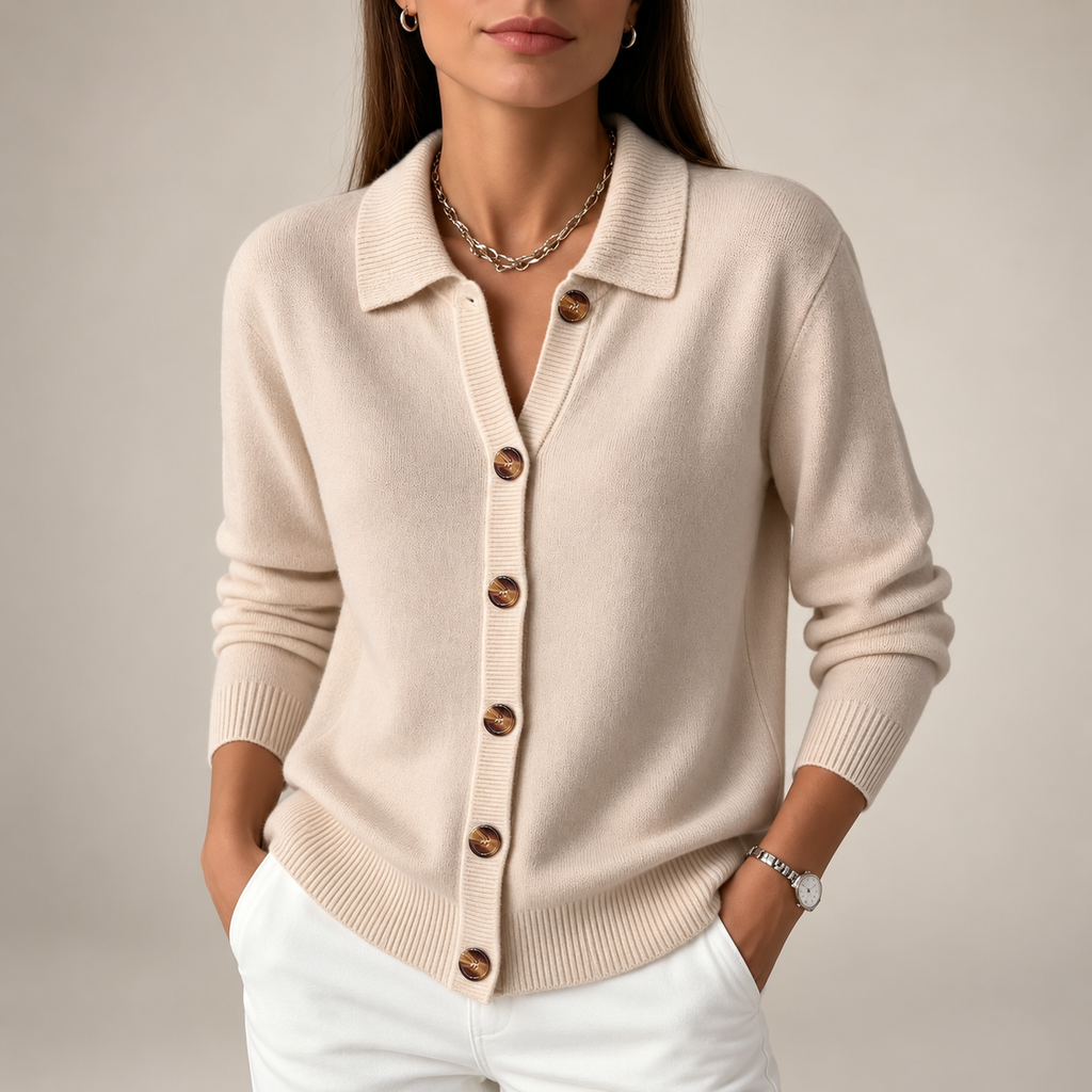 Alessia Women’s Collared Knit Cardigan