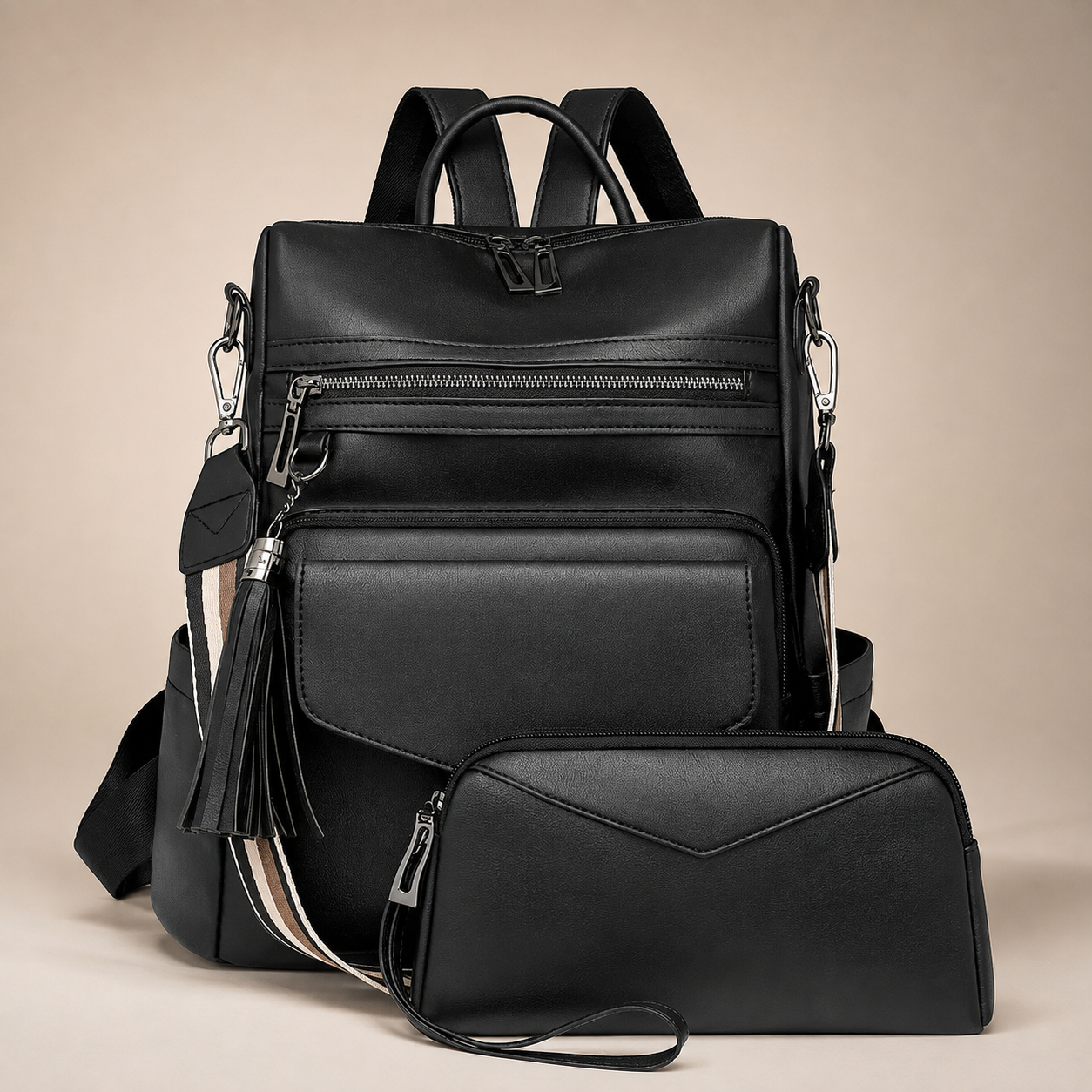 Gianna Women’s Convertible Backpack Purse Set