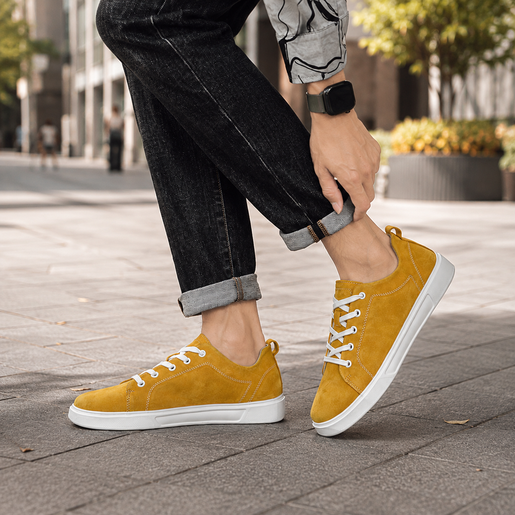 Luca Men's Genuine Suede Low-Top Sneakers