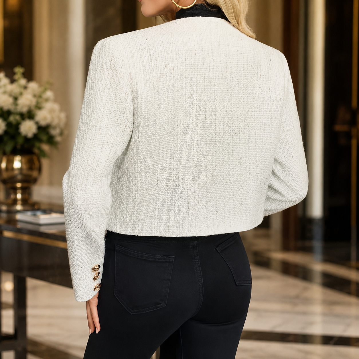 Vivienne Textured Cropped Jacket for Women