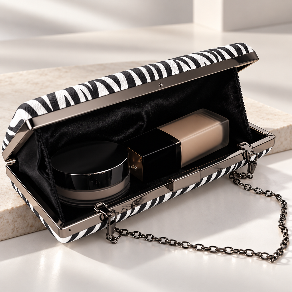 Bianca Zebra Print Clutch Bag