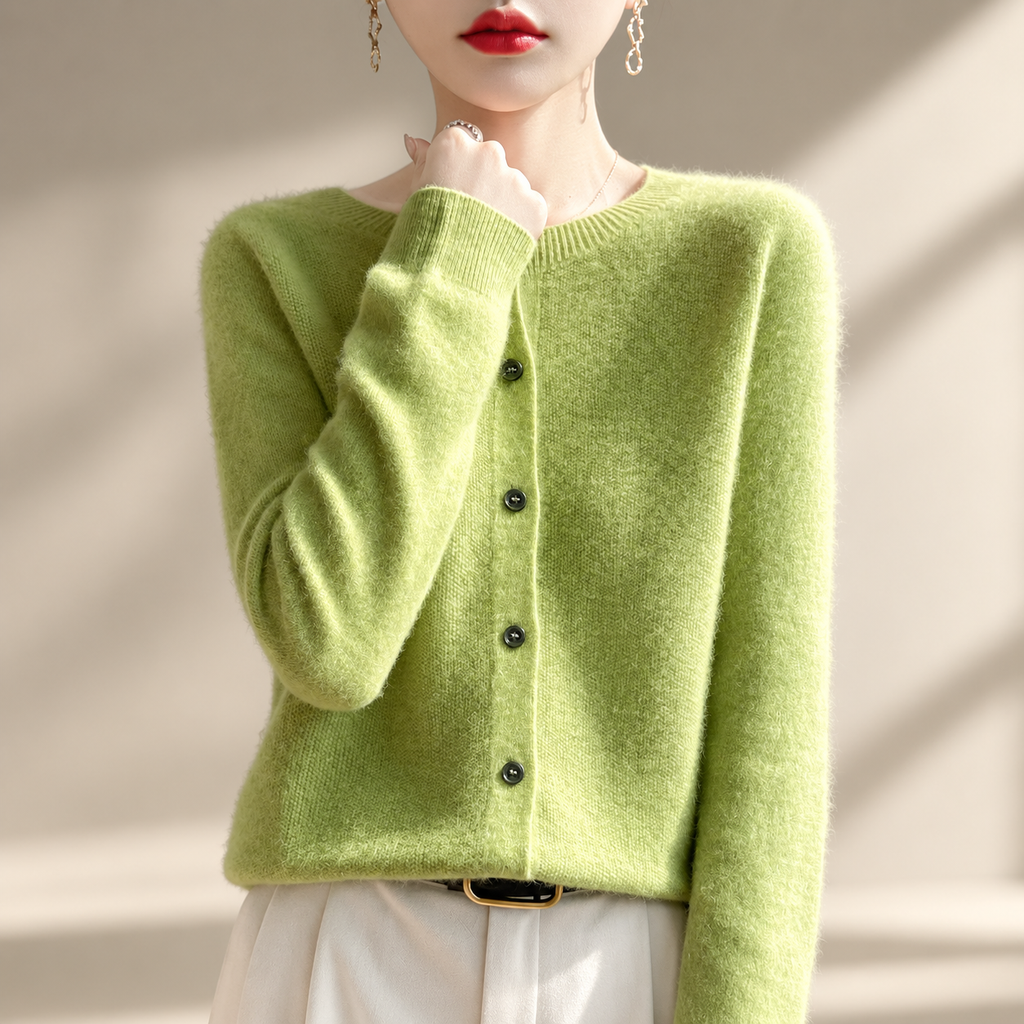Elodie Soft Knit Button-Front Cardigan