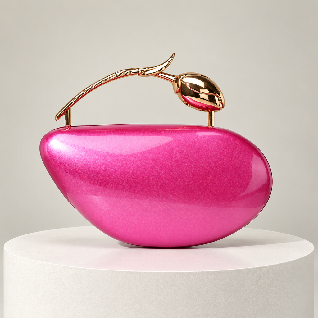 Celeste Women’s Sculptural Floral Handle Evening Clutch Bag