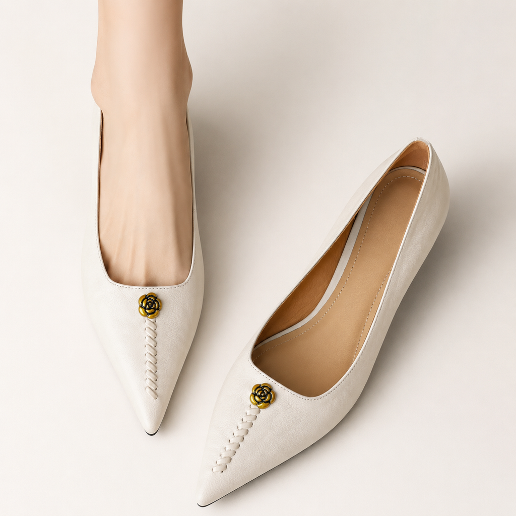 Elena Women’s Genuine Leather Pointed-Toe Pumps