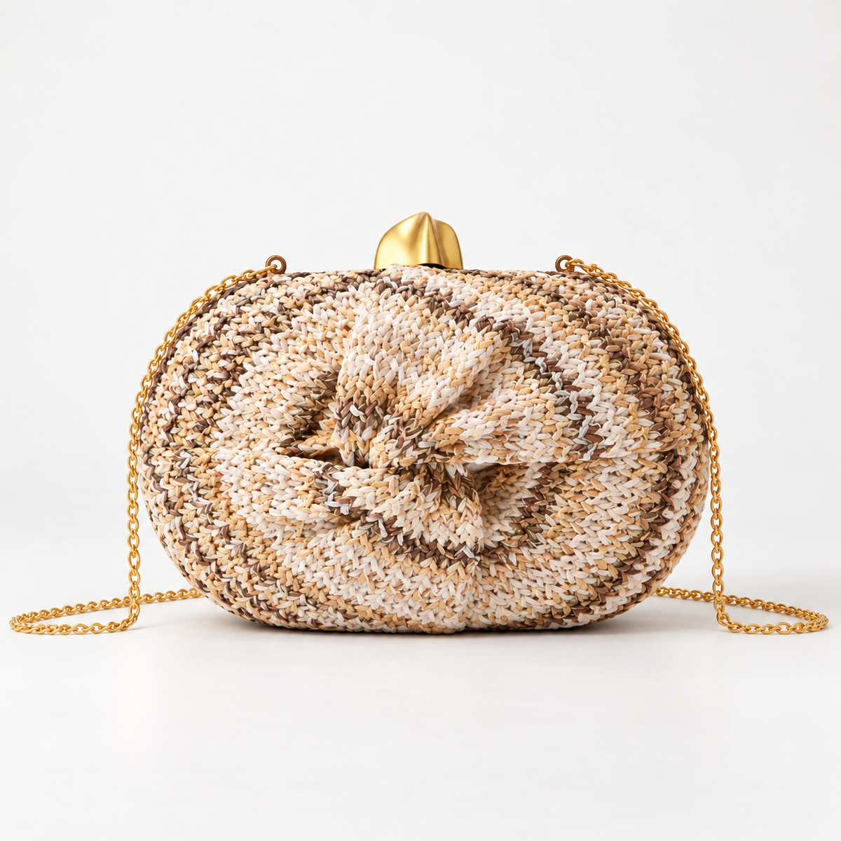 Isabella Woven Knot Clutch Bag