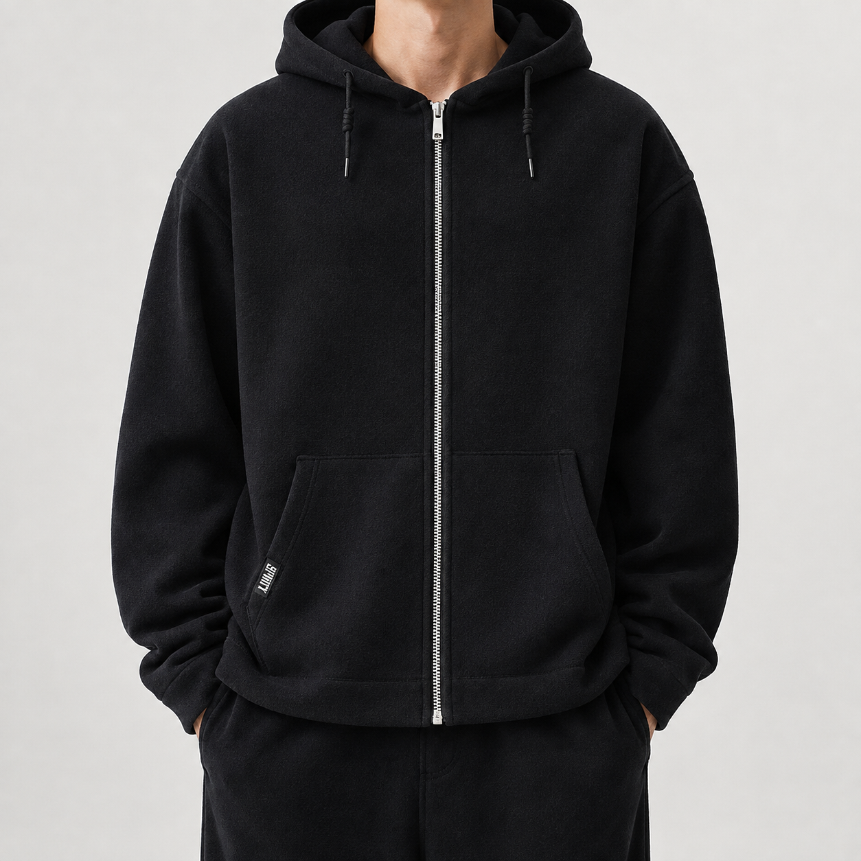 Bennett Men’s Full-Zip Hooded Fleece Jacket with Front Pockets