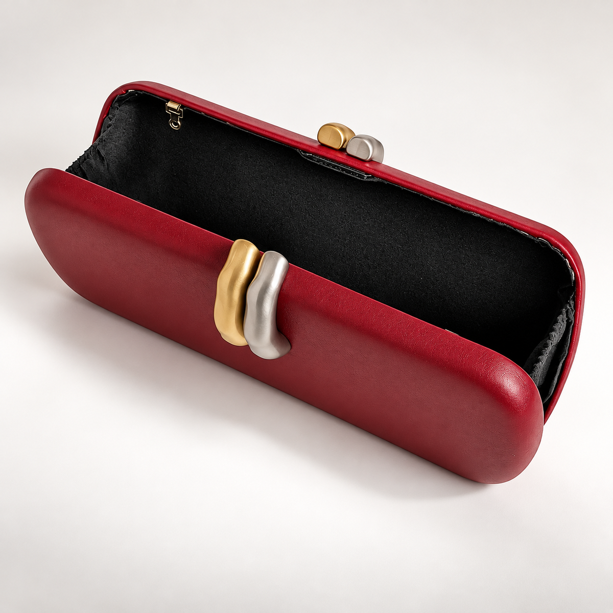 Alessia Sculptural Clasp Evening Clutch Bag