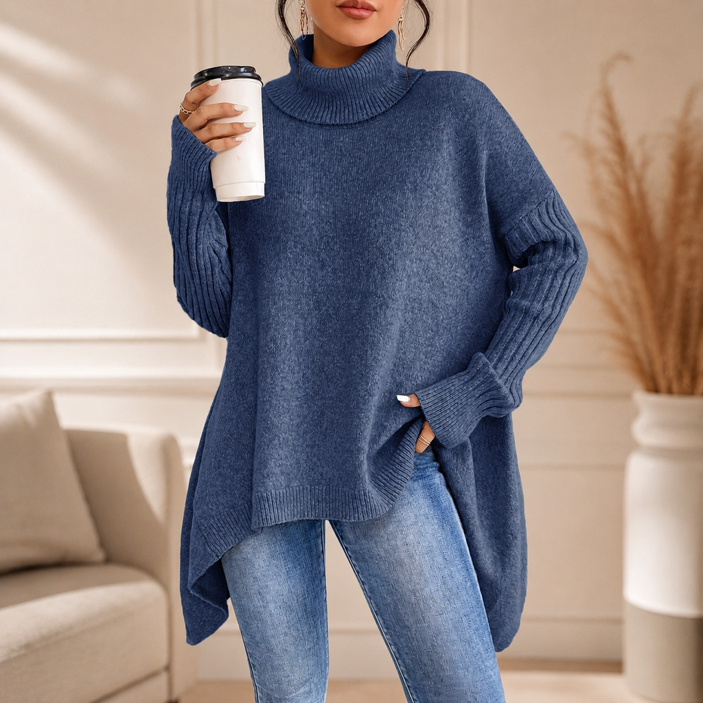 Isabella Women’s Oversized Turtleneck Sweater