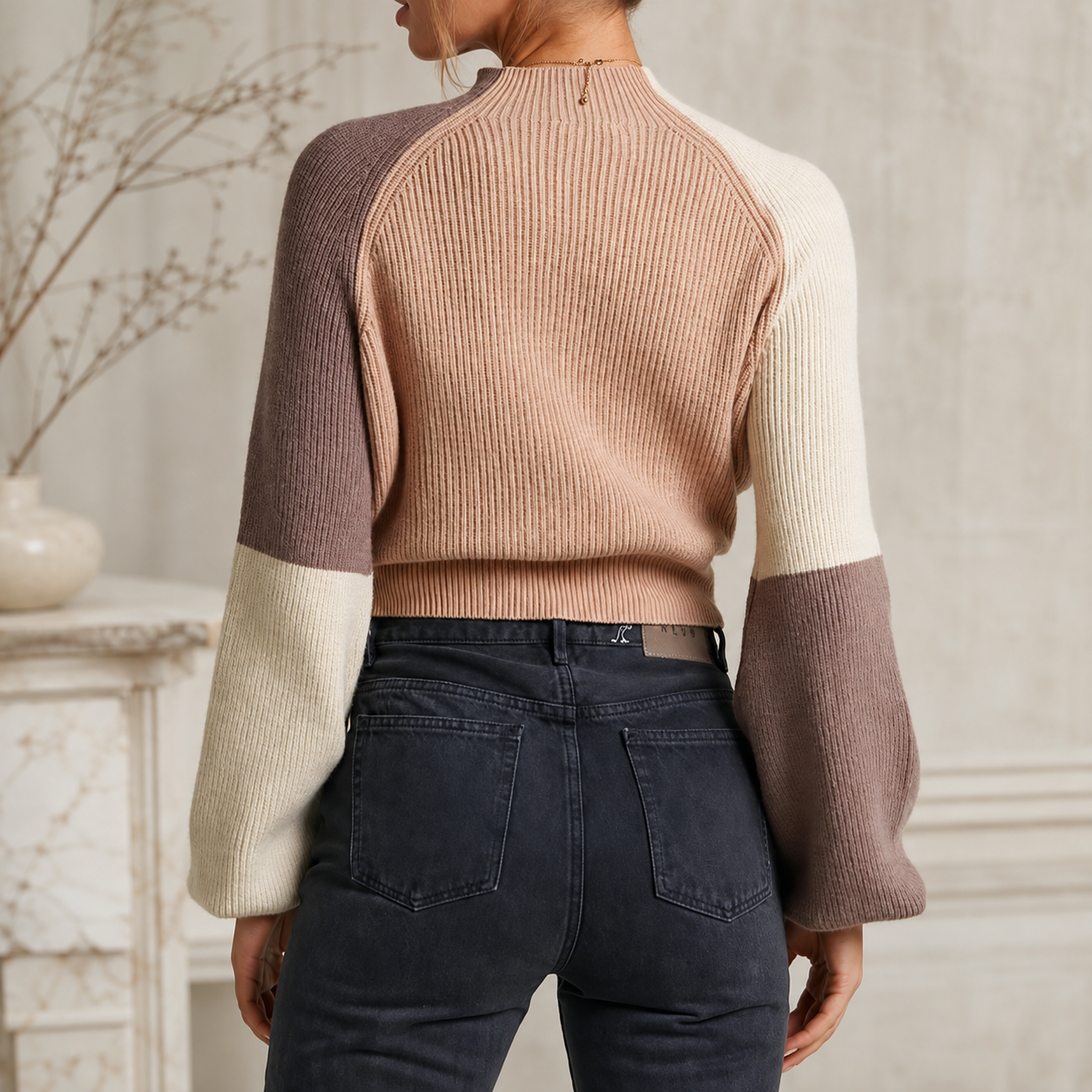 Vivienne Women’s Ribbed Colorblock Sweater