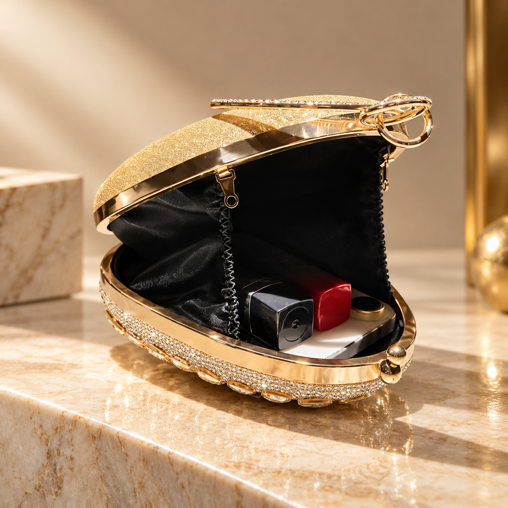Camille Crystal Egg Clutch Evening Bag