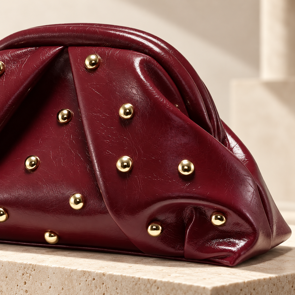 Lucia Studded Clutch Bag