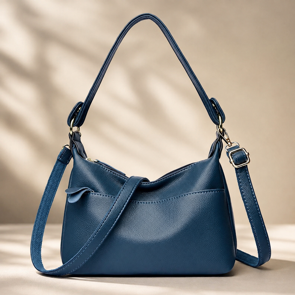 Camille Shoulder Bag – Pebbled Crossbody Hobo Purse with Adjustable Strap & Top Handle