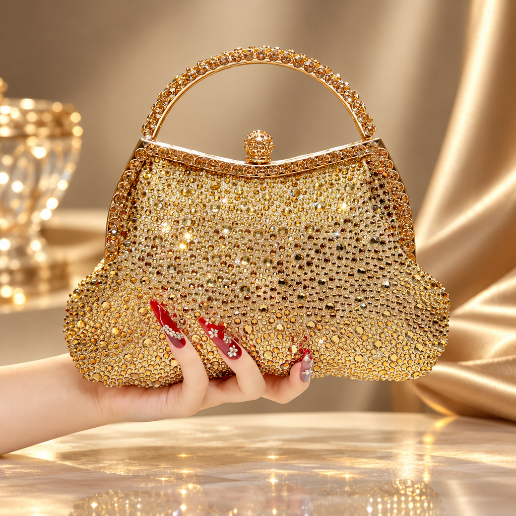 Celeste Crystal Evening Clutch Bag