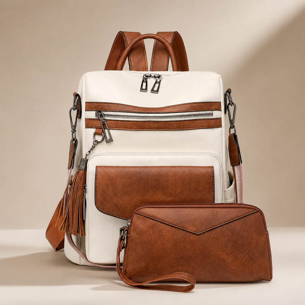 Gianna Women’s Convertible Backpack Purse Set
