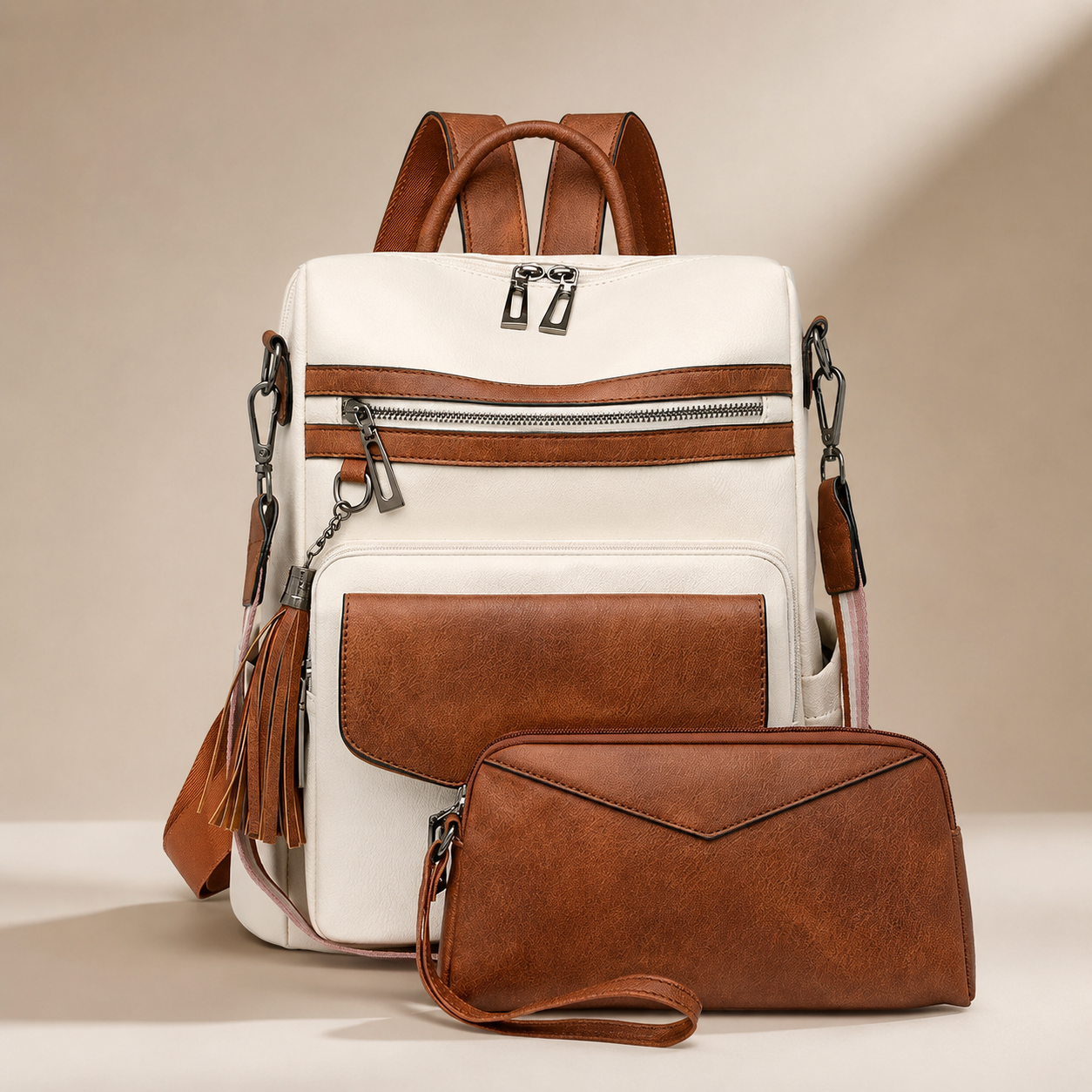 Gianna Women’s Convertible Backpack Purse Set