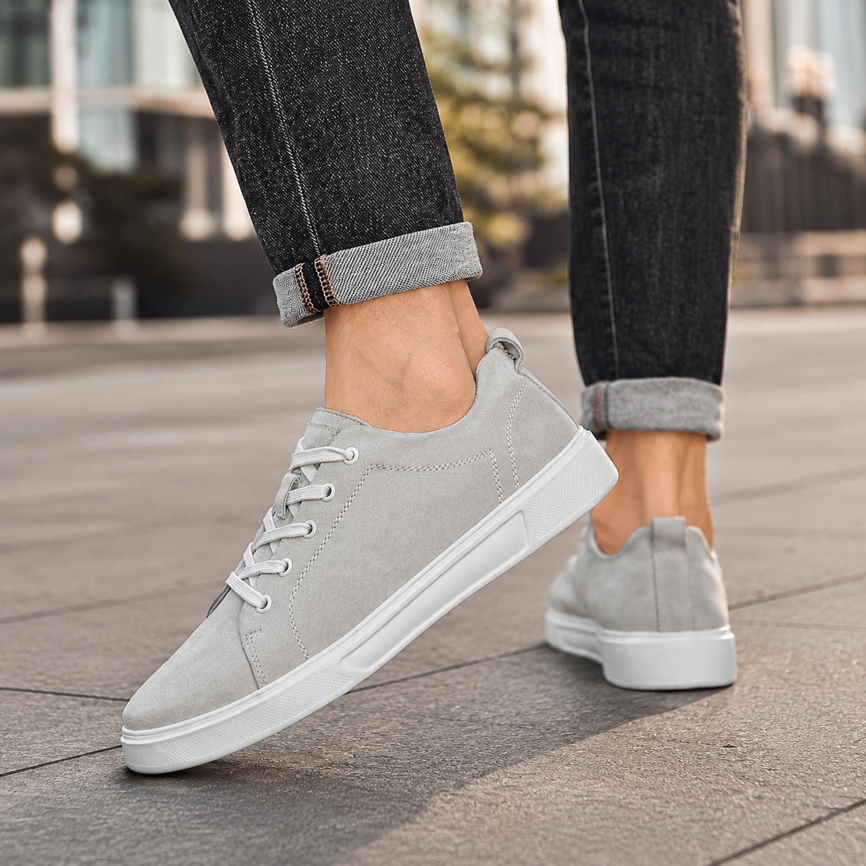 Luca Men's Genuine Suede Low-Top Sneakers