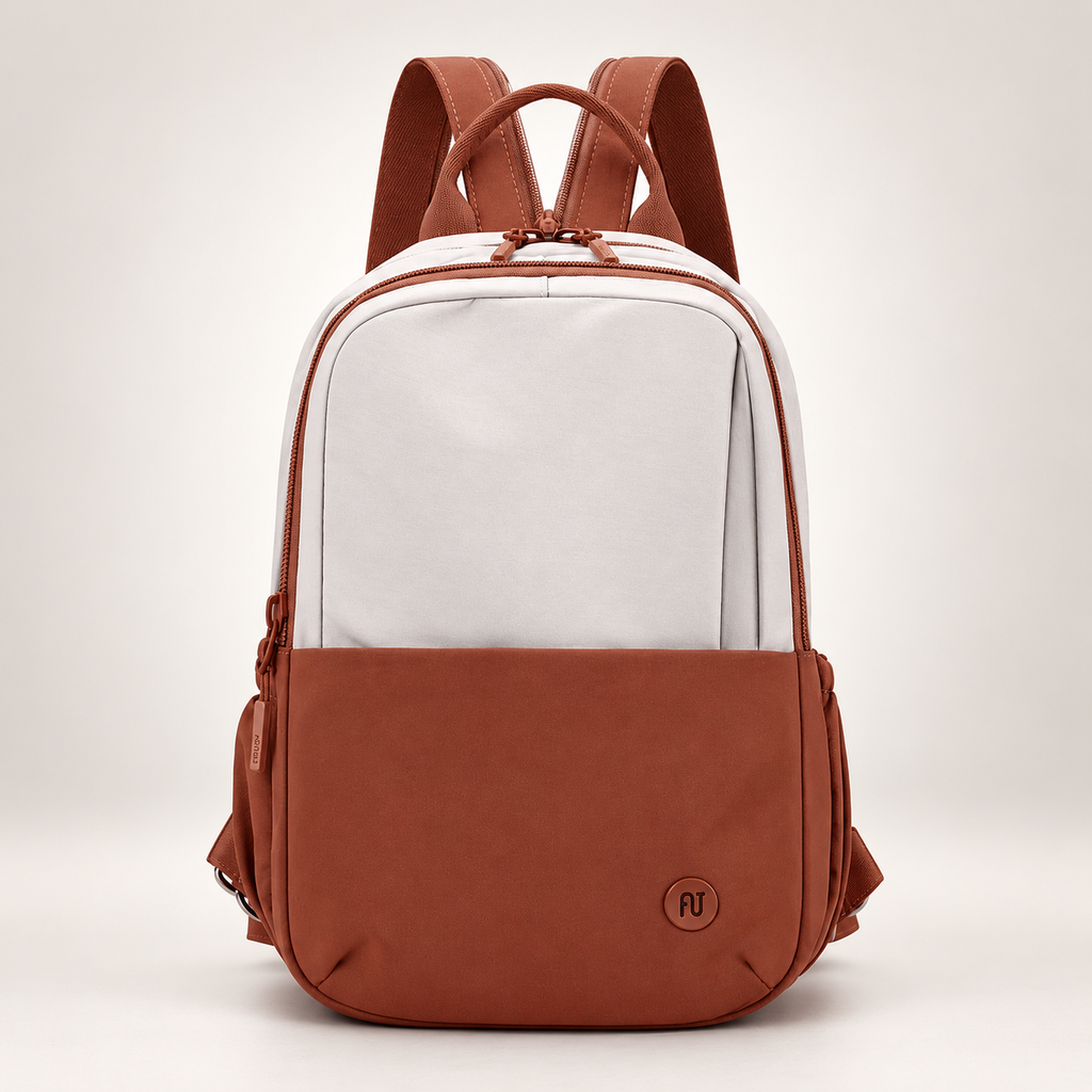 Elodie Two-Tone Everyday Backpack with Front Pocket