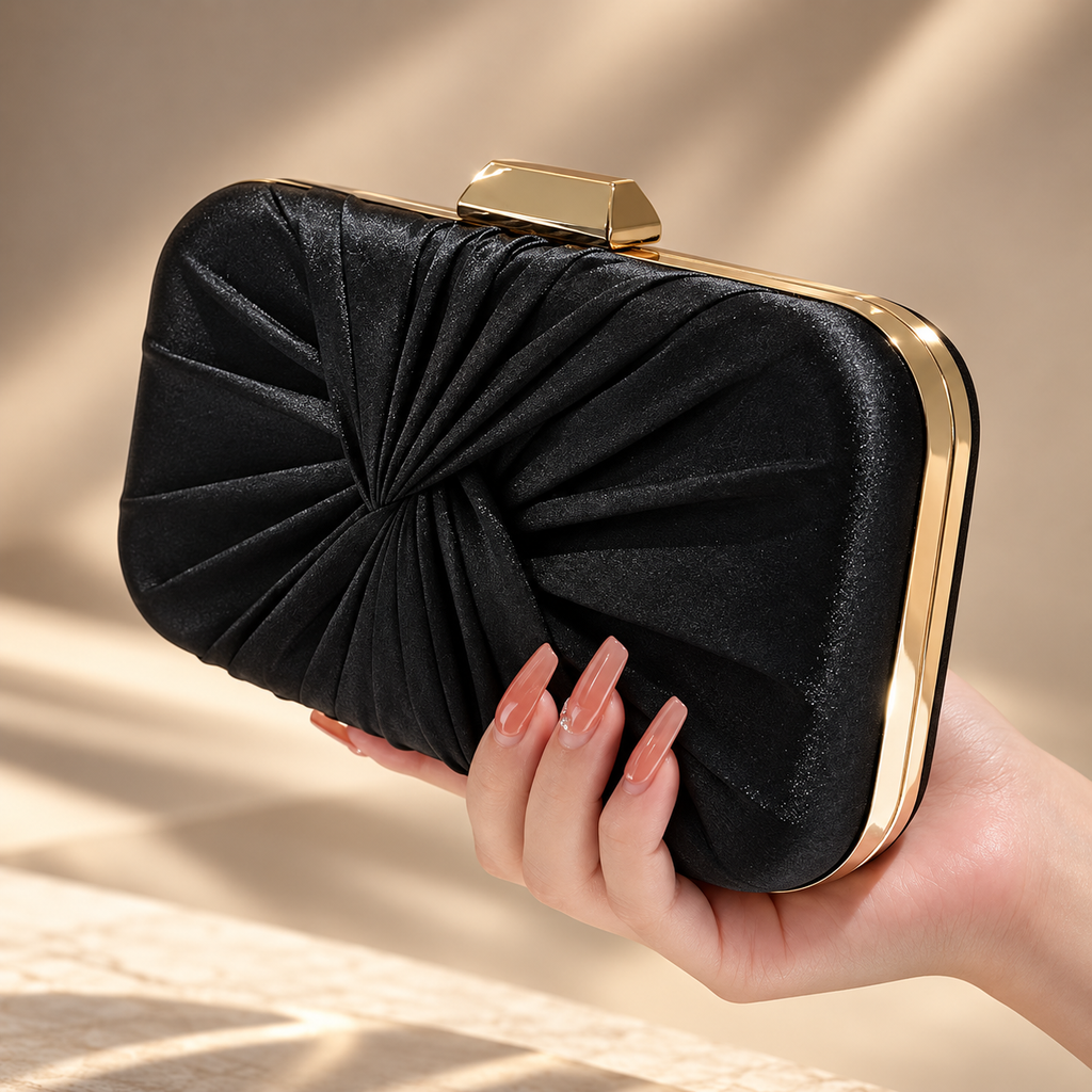 Alessia Satin Evening Clutch Bag